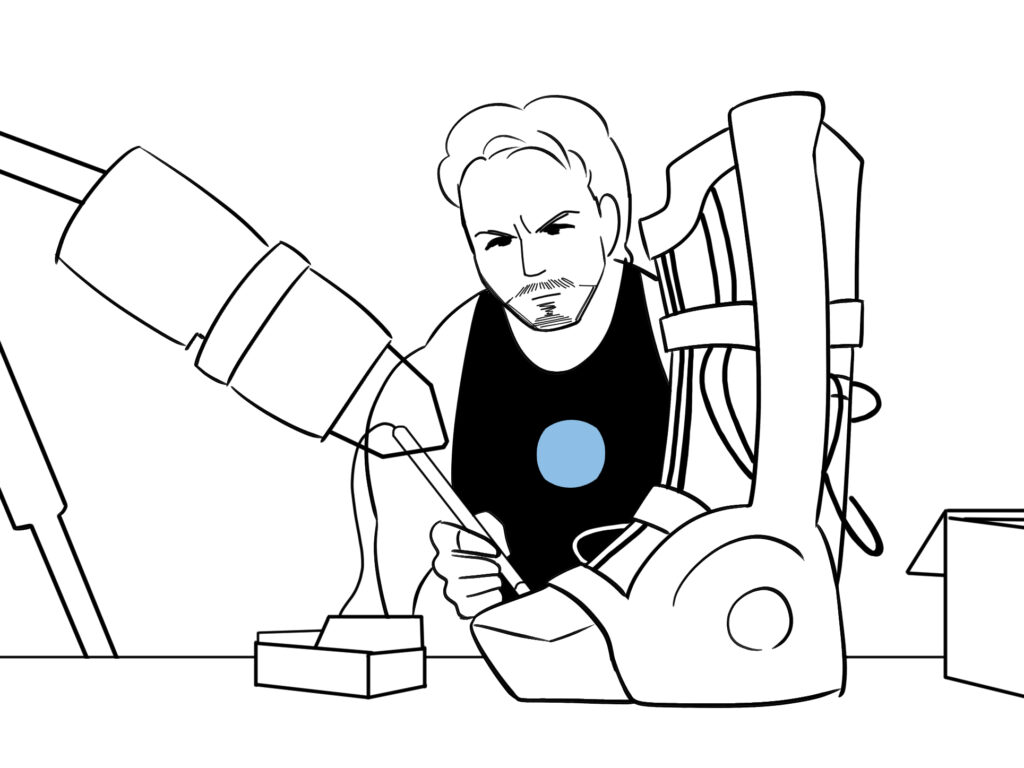 北日本新聞様発行【まんまる】映画イラスト（アイアンマン）を描きました！